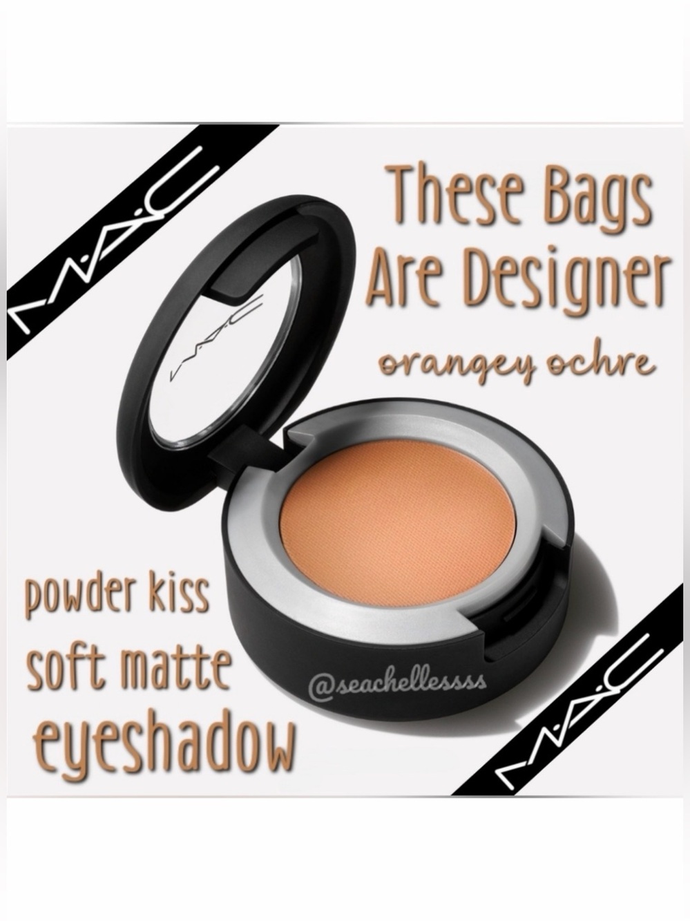 MAC Powder Kiss Soft Matte Eyeshadow These Bags Are Designer Orangey Ochre BNIB